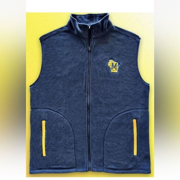 Milwaukee Brewers Fleece Vest SGA 9/2/2023 Size Adult Medium - Picture 3 of 4